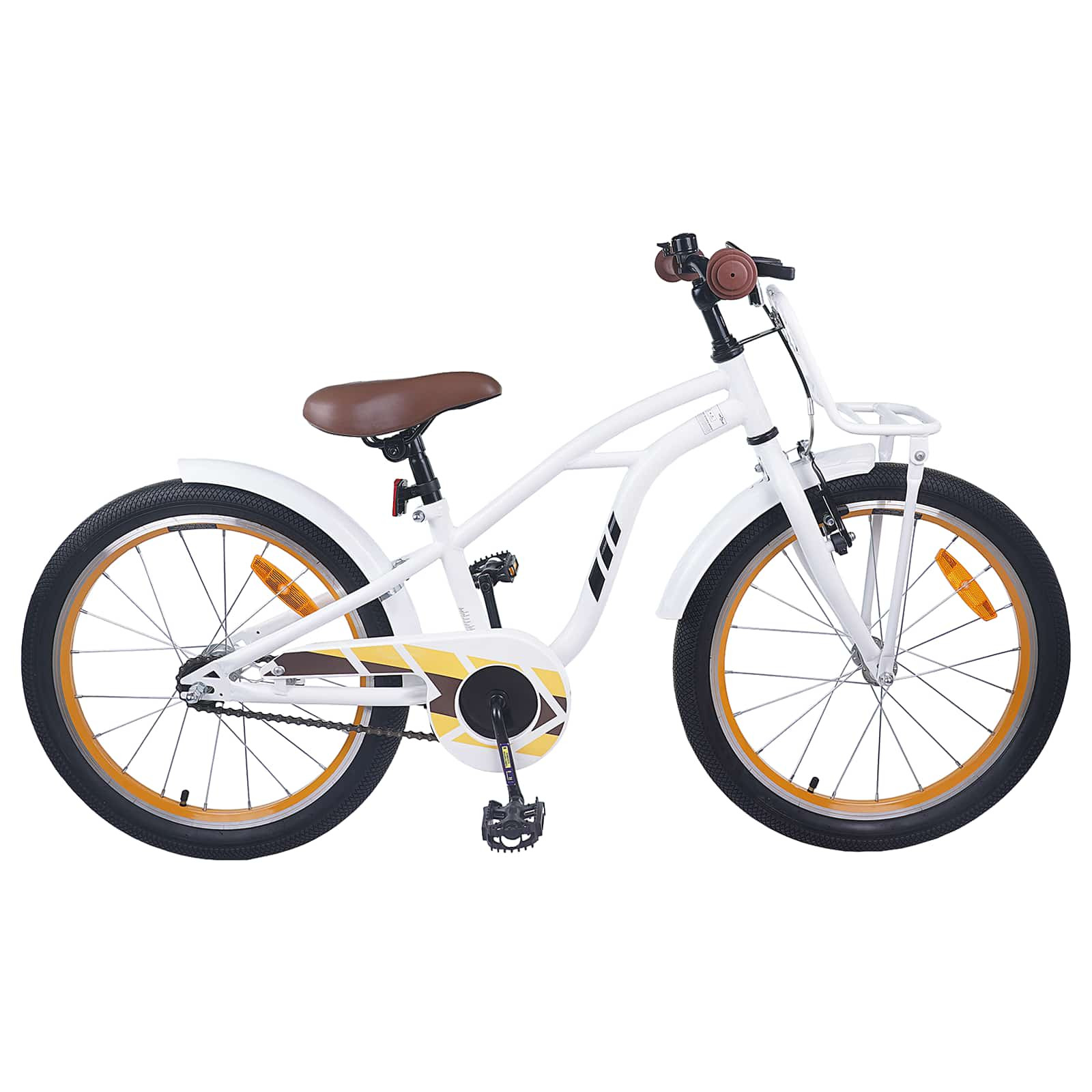 vidaXL Kinderfahrrad 18 Zoll für 5-7 Jahre alt Weiß