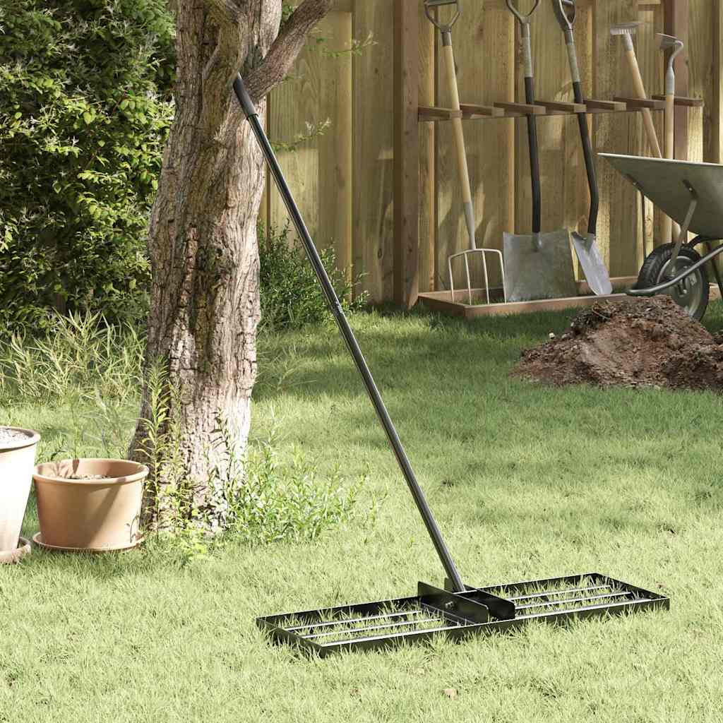 vidaXL Garten Nivellierrechen Schwarz Pulverbeschichteter Stahl