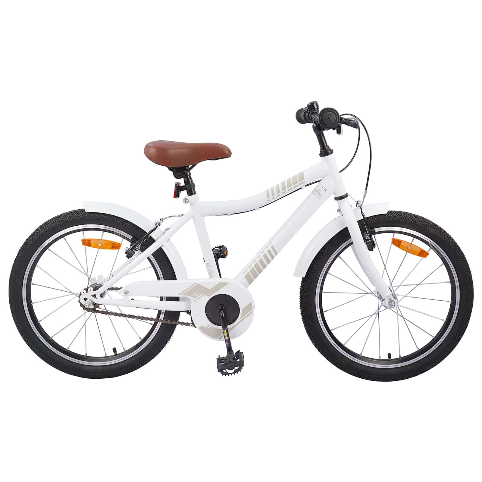 vidaXL Kinderfahrrad 18 Zoll für 5-7 Jahre alt weiß