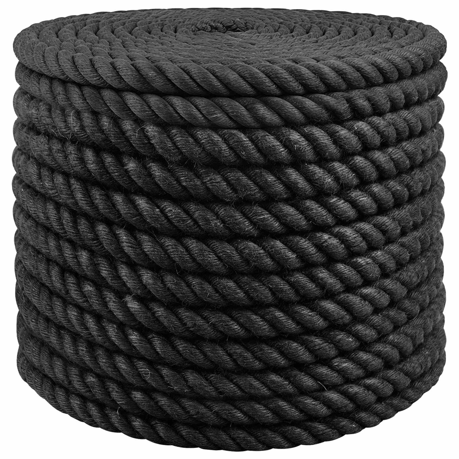 vidaXL Juteseil 20 mm Schwarz 100% Tossa Jute
