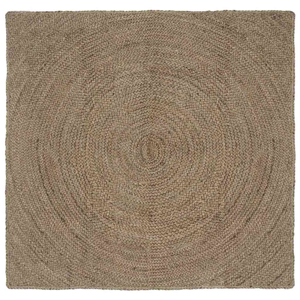 vidaXL Bereichsteppiche Grau 120 x 120 cm Jute