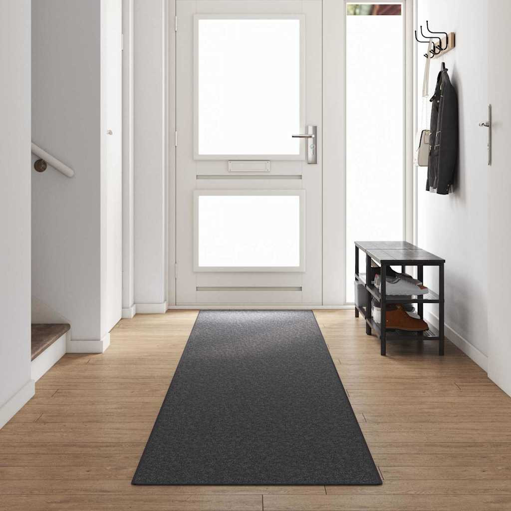 vidaXL Teppichläufer Dunkelgrau 80 x 500 cm 100% Polypropylen