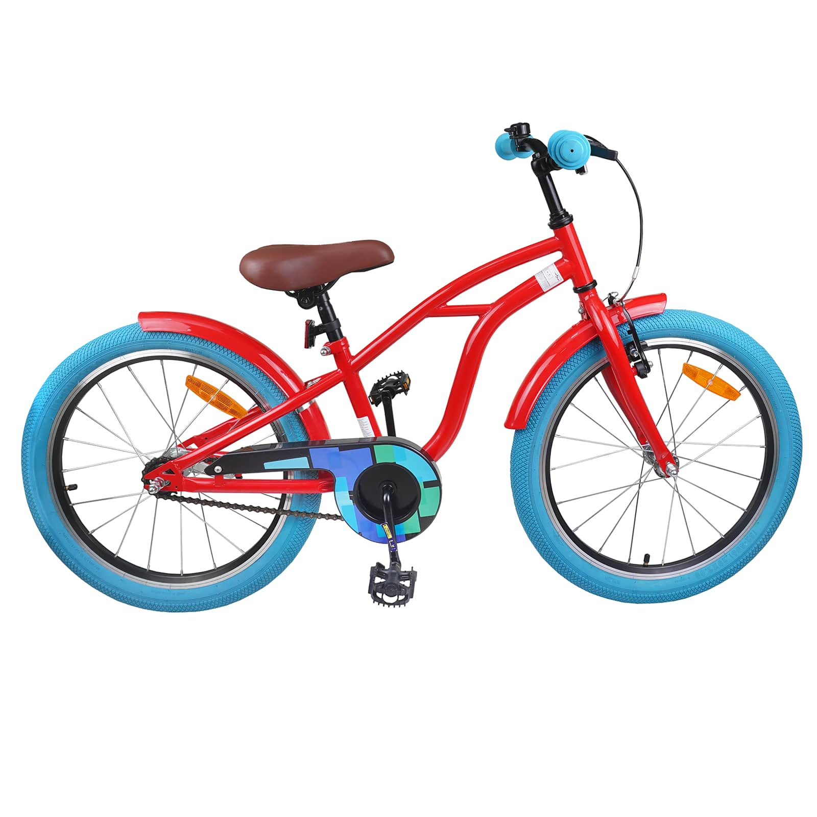vidaXL Kinderfahrrad 22 Zoll für 7-12 Jahre alt Rot