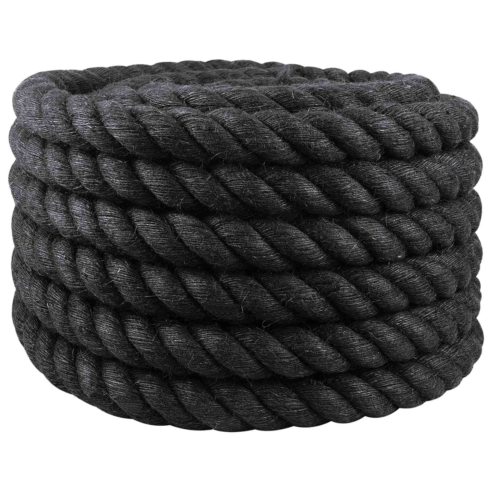 vidaXL Juteseil 36 Schwarz 100% Tossa Jute