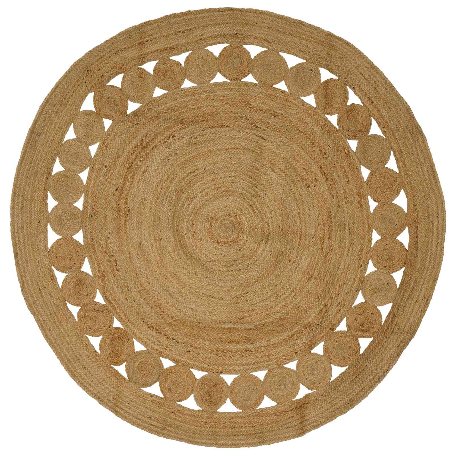 vidaXL Bereichsteppiche Natur Ø 210 cm Jute