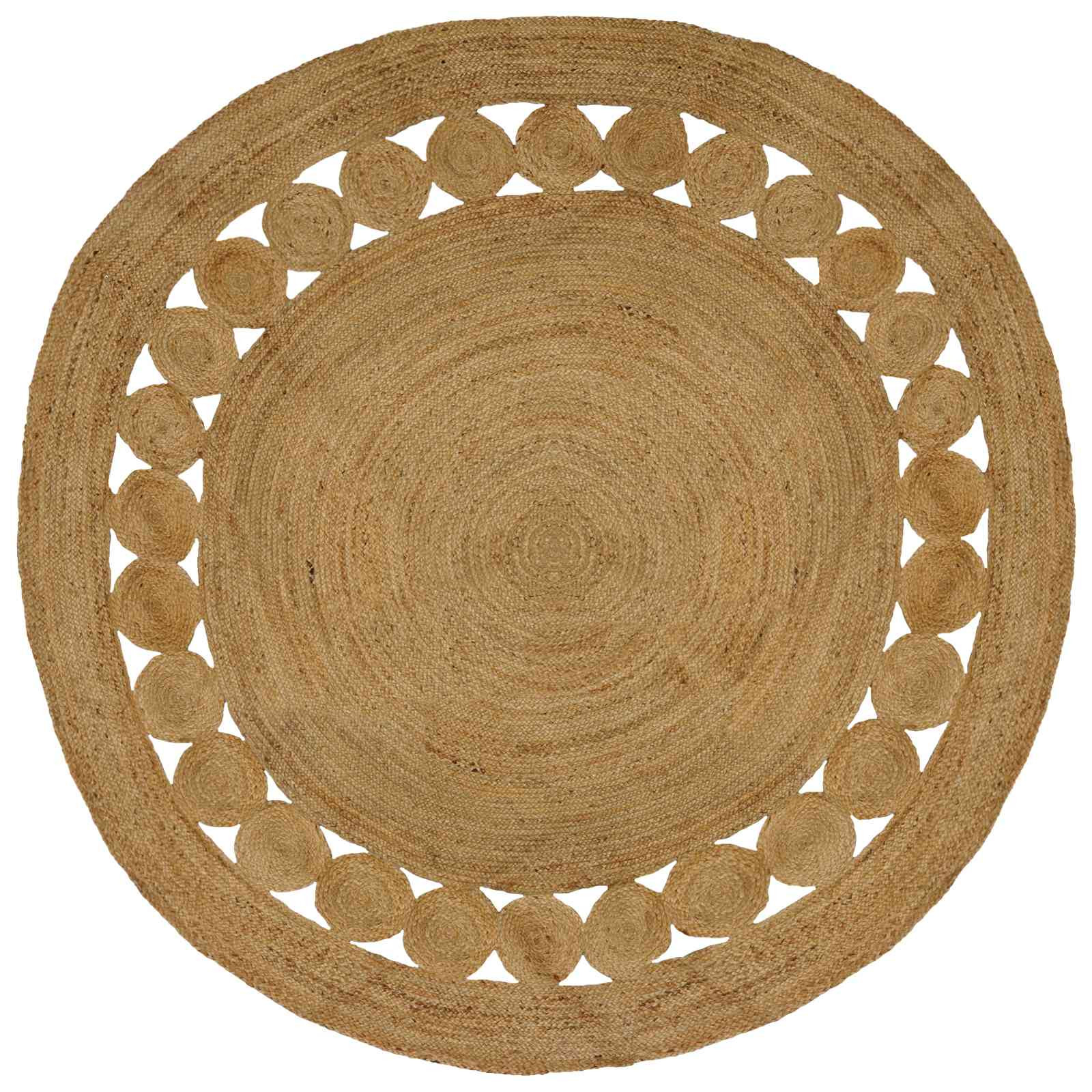 vidaXL Bereichsteppiche Natur Ø 240 cm Jute