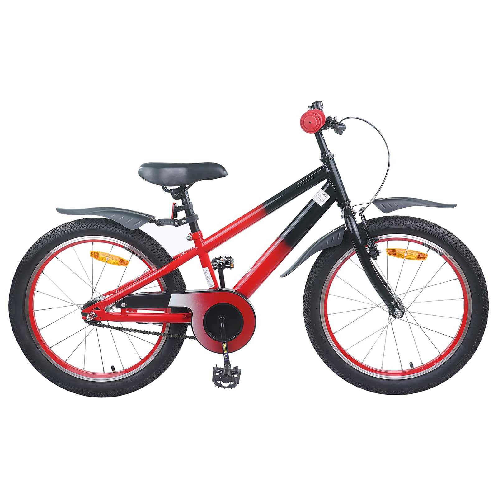 vidaXL Kinderfahrrad 18 Zoll für 5-7 Jahre alt Rot Schwarz