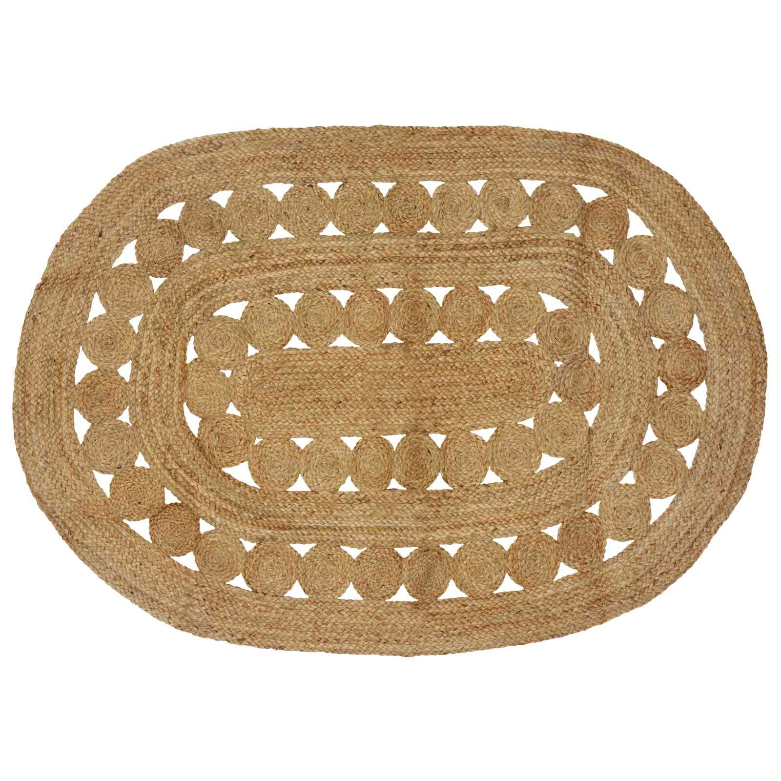 vidaXL Bereichsteppiche Natur 122 x 183 cm Jute