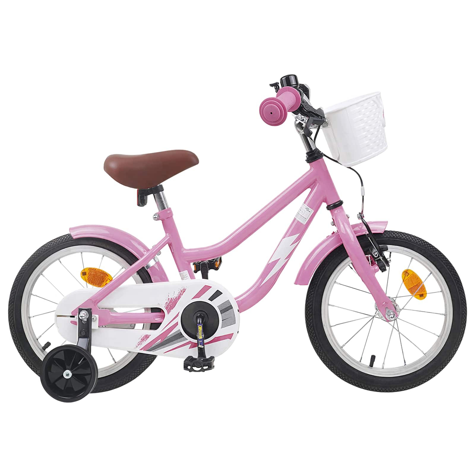 vidaXL Kinderfahrrad 16 Zoll für 4-6 Jahre alt Hellrosa