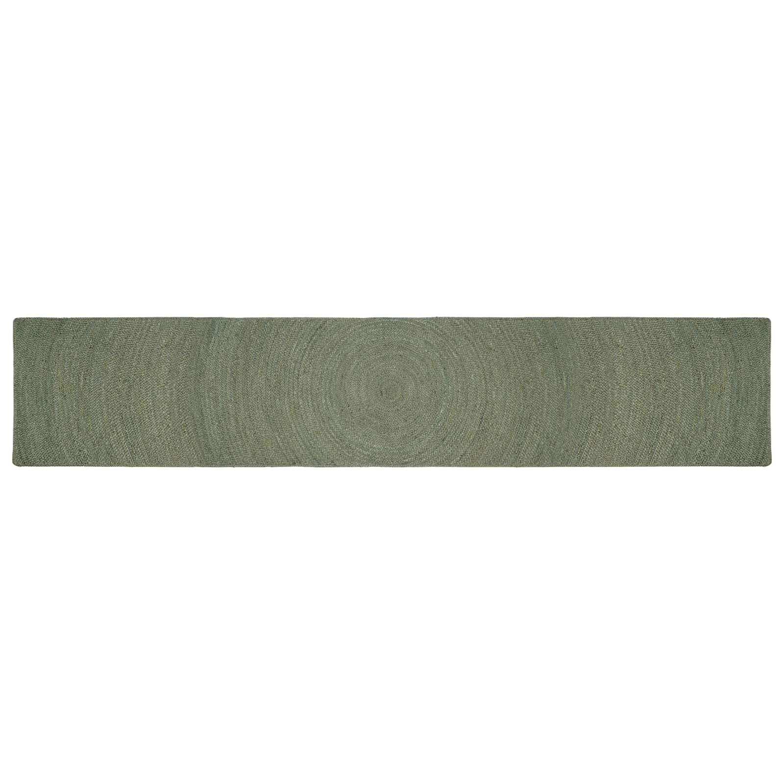 vidaXL Bereichsteppiche Olive Grün 60 x 400 cm Jute