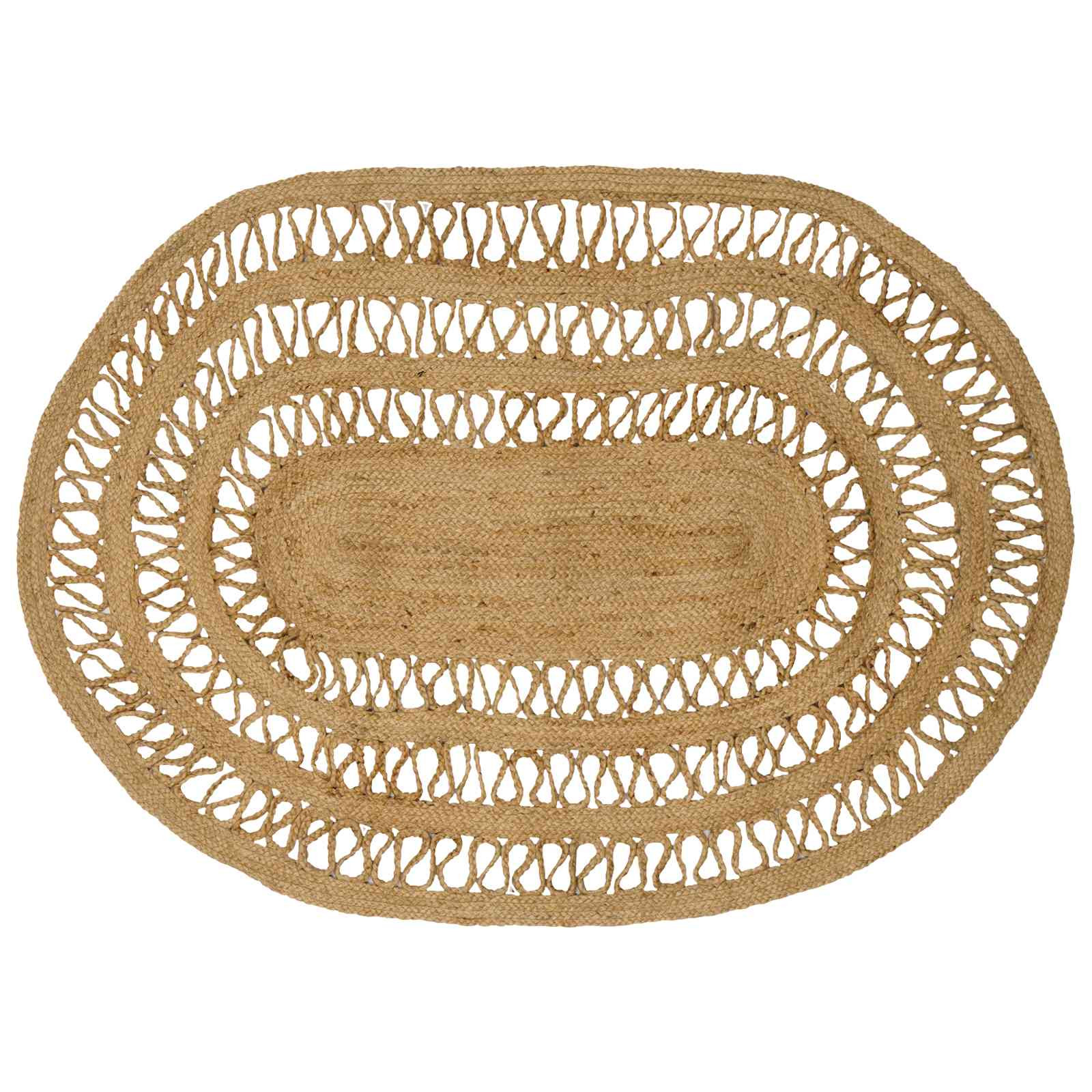 vidaXL Bereichsteppiche Natur 100 x 152 cm Jute