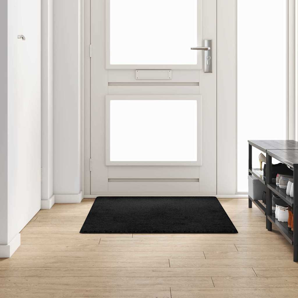 vidaXL Teppichläufer Schwarz 100 x 150 cm 100% Polypropylen Tuft