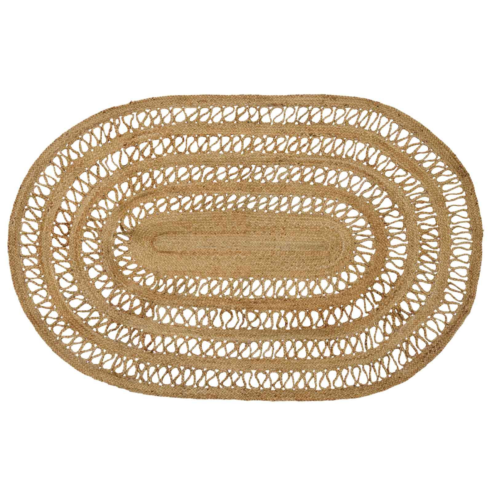 vidaXL Bereichsteppiche Natur 122 x 183 cm Jute