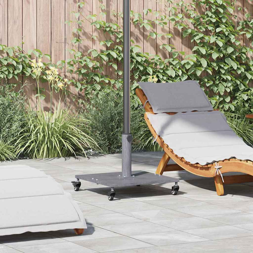 vidaXL Sonnenschirmständer Dunkelgraue Holzoptik 45 x 45 x 31,5 cm