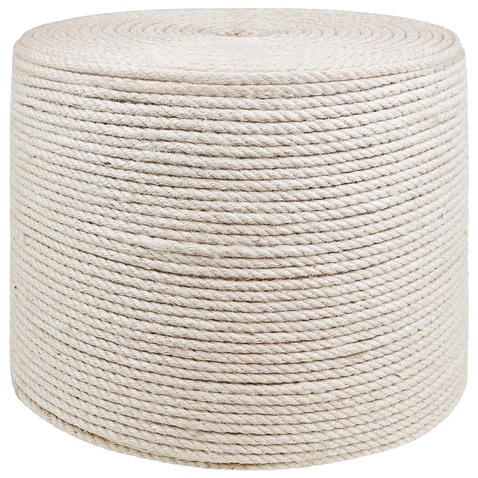 vidaXL Juteseil 6 Weiß 100% Tossa Jute