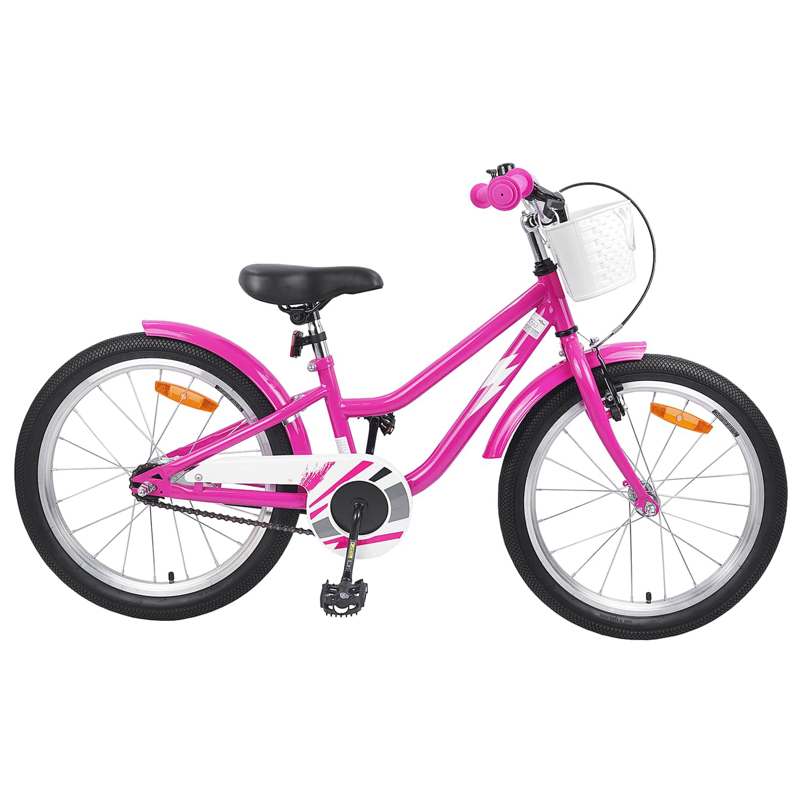 vidaXL Kinderfahrrad 18 Zoll für 5-7 Jahre alt Dunkelrosa