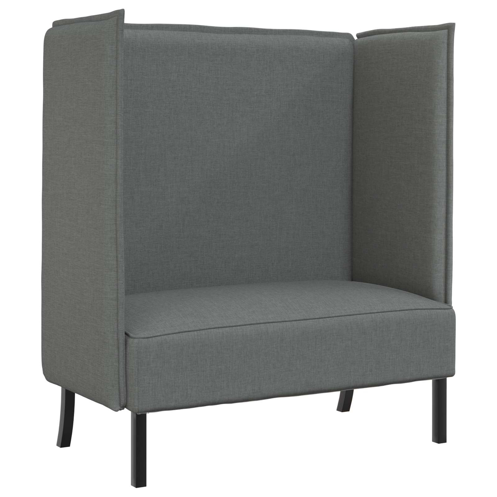 vidaXL Hoher Rücken Sofa 101cm Dunkelgrau Stoff