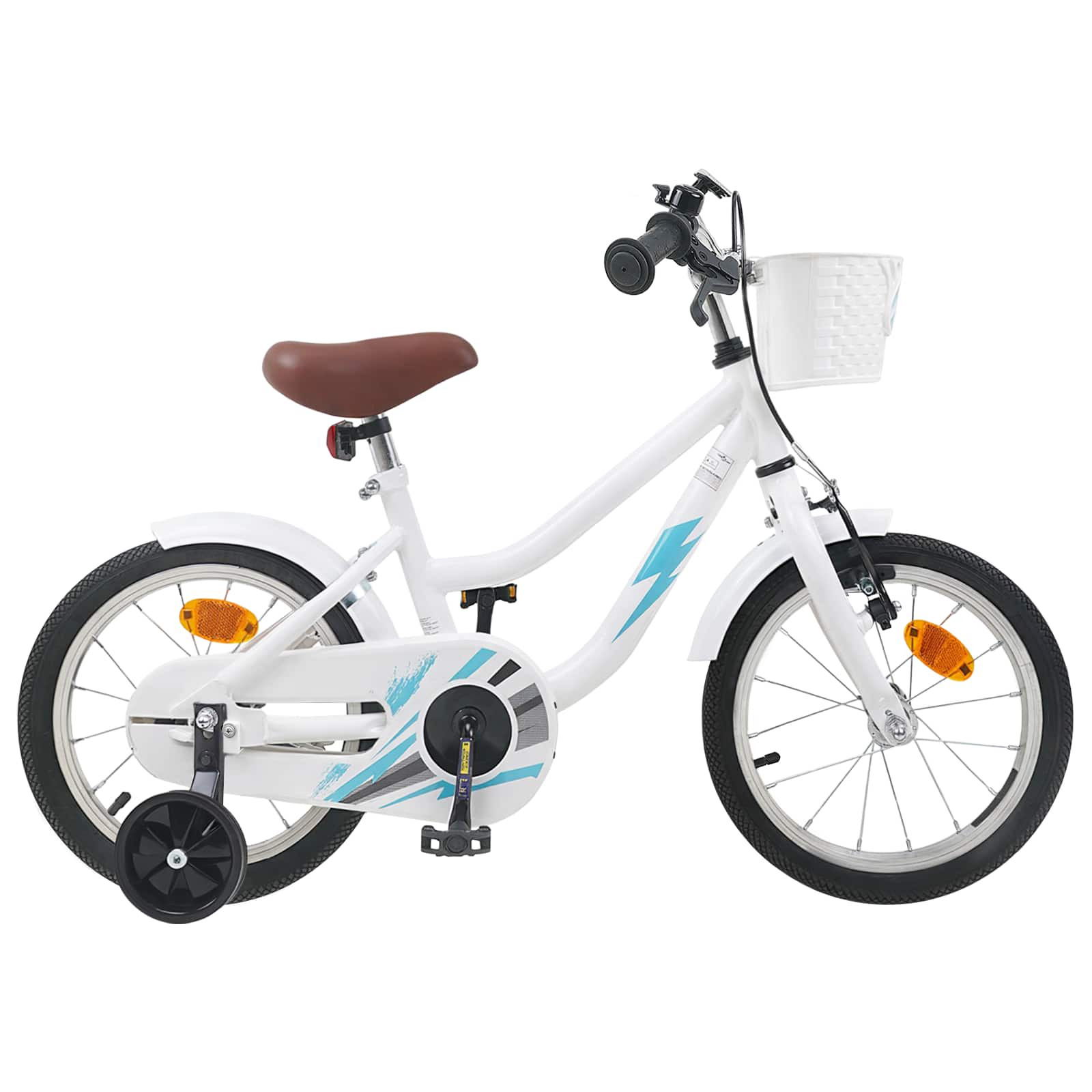 vidaXL Kinderfahrrad 14 Zoll für 3-5 Jahre alt Weiß