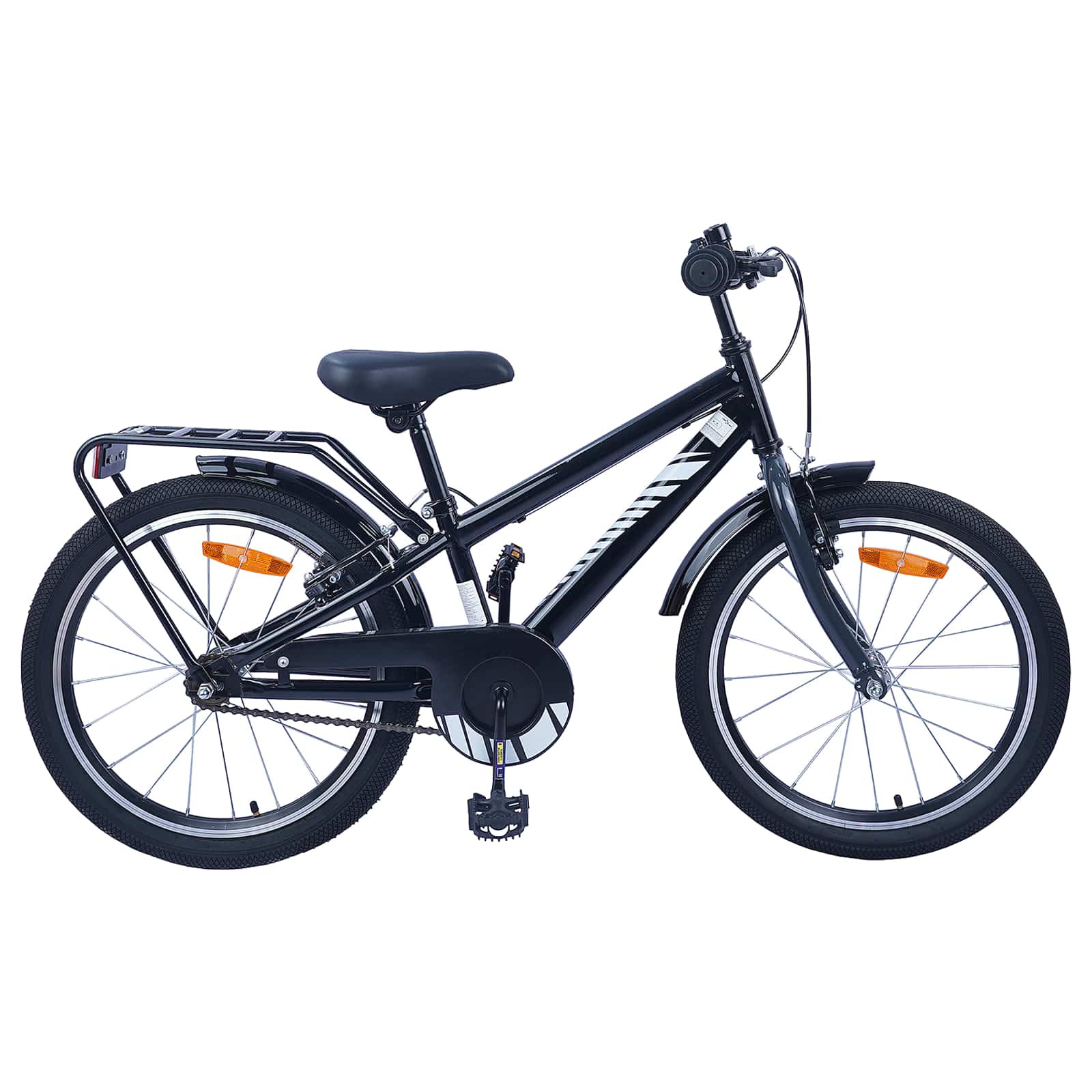 vidaXL Kinderfahrrad 20 Zoll für 6-11 Jahre alt Schwarz