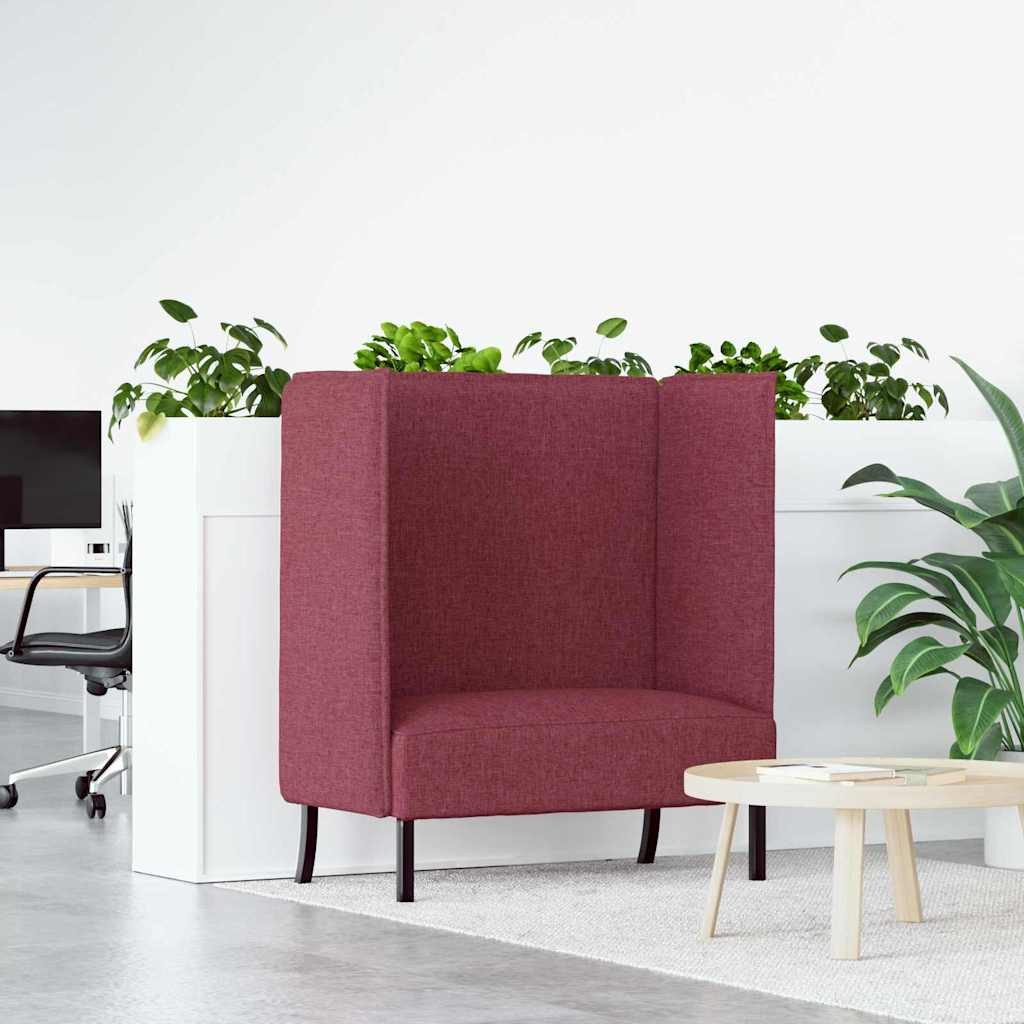 vidaXL Hoher Rücken Sofa 101cm Weinrot Stoff