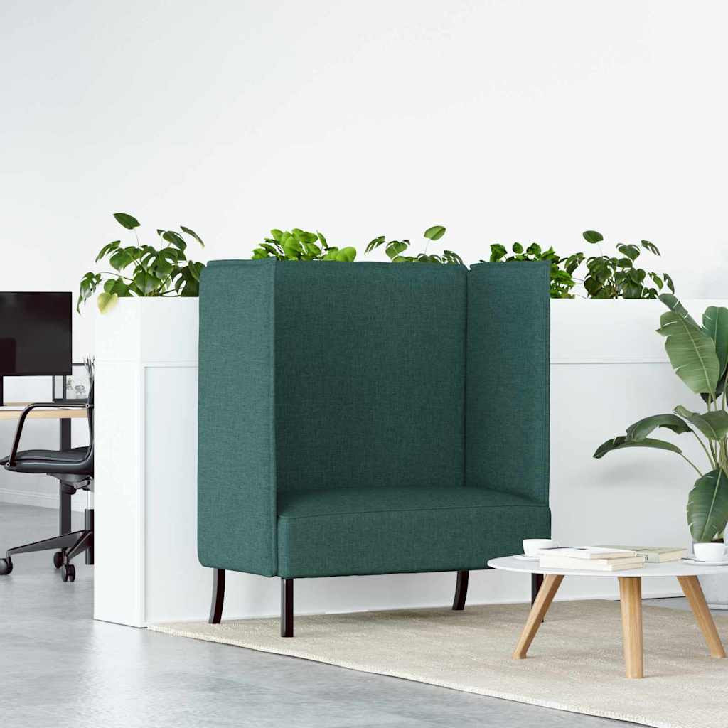 vidaXL Hoher Rücken Sofa 101cm Dunkelgrün Stoff
