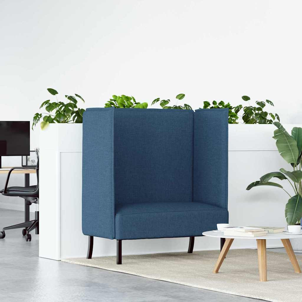 vidaXL Hoher Rücken Sofa 101cm Blau Stoff