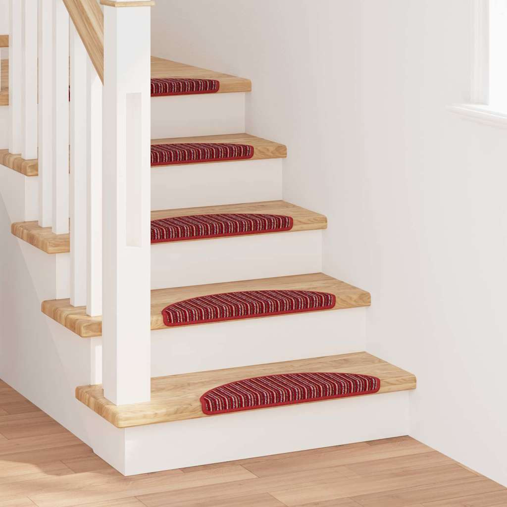 vidaXL Selbstklebende Treppenschoner 15 pcs Rot 56 x 17 x 3 cm