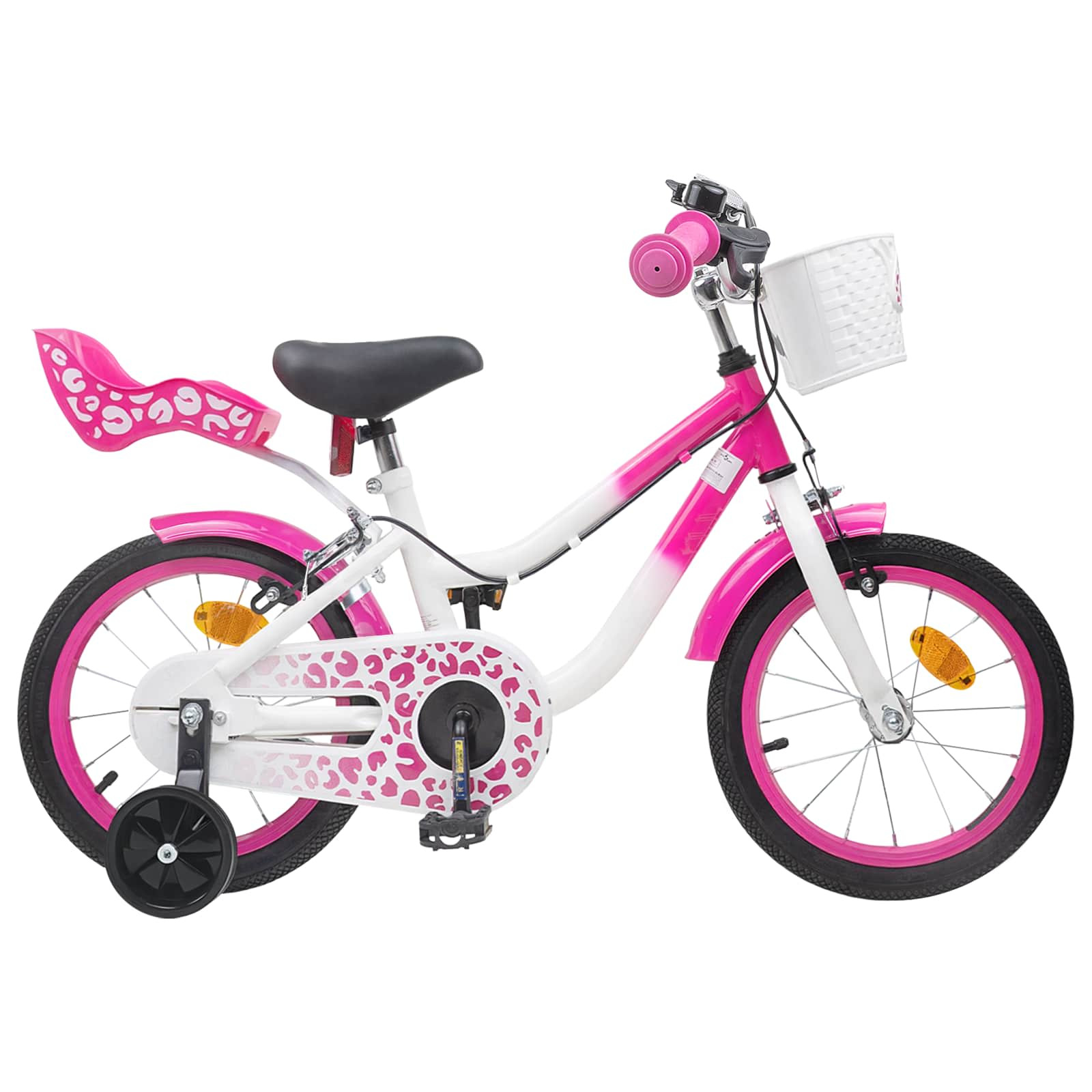 vidaXL Kinderfahrrad Mit Stützrädern 14 Zoll für 3-5 Jahre alt Rosa