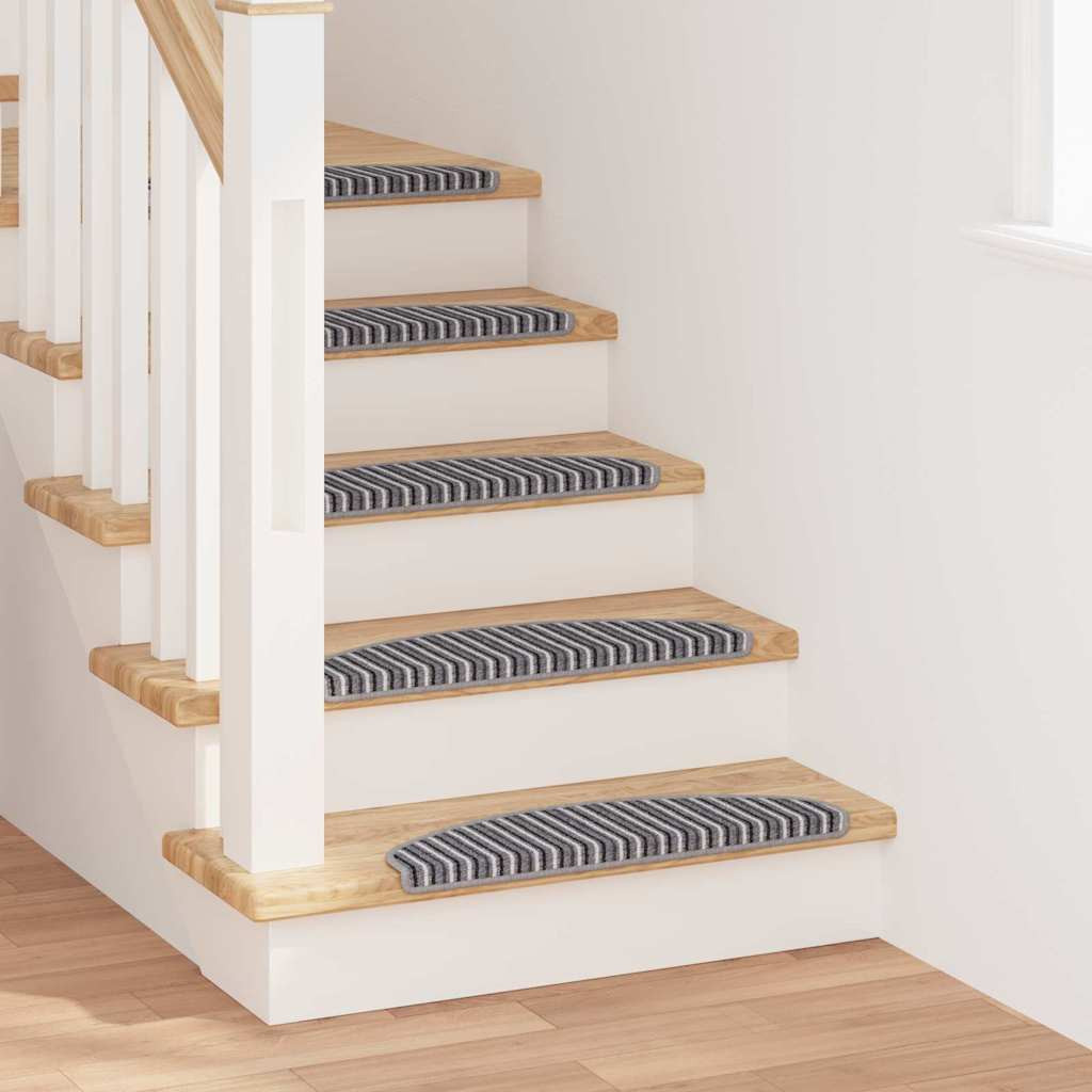 vidaXL Selbstklebende Treppenschoner 15 pcs Grau 65 x 21 x 4 cm