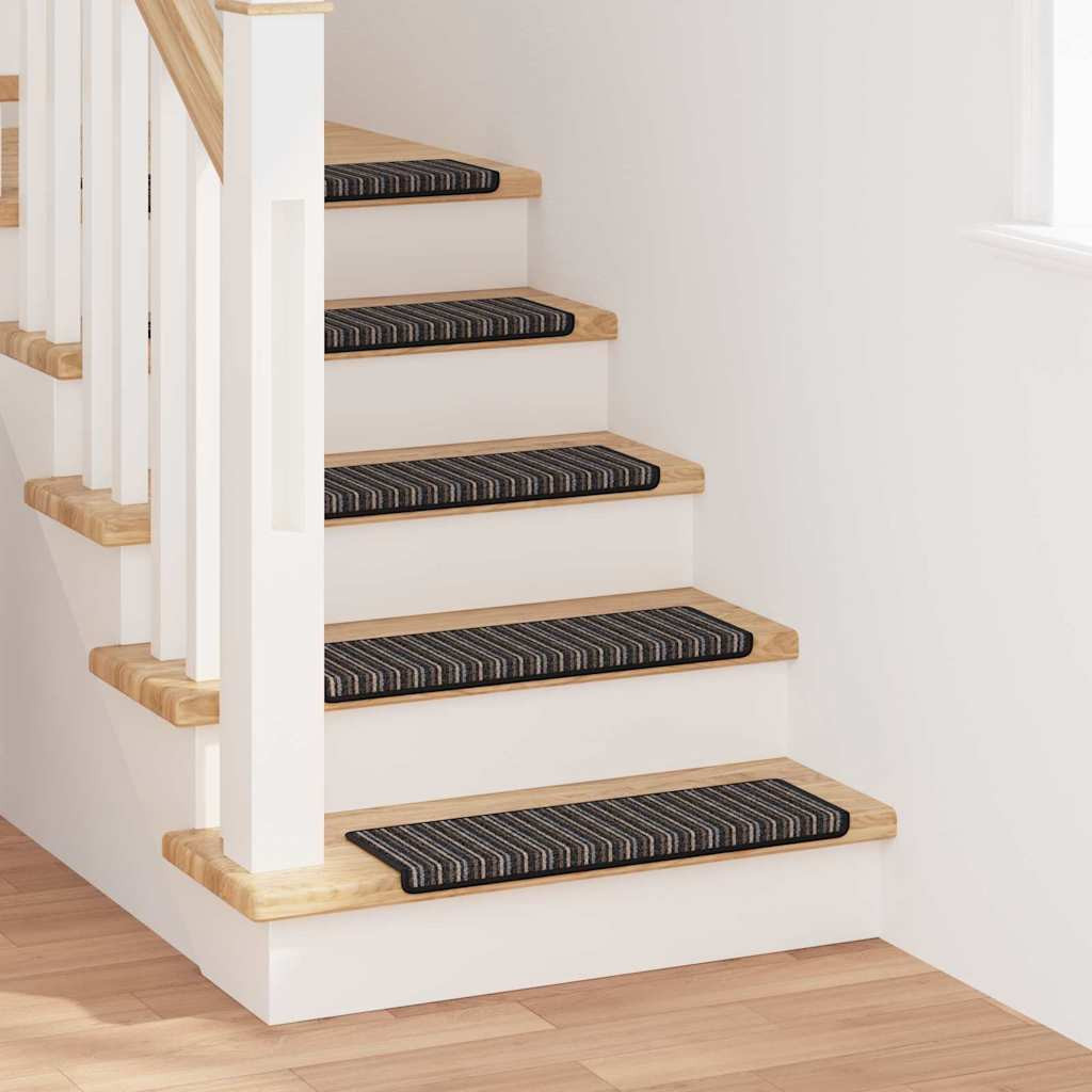 vidaXL Selbstklebende Treppenschoner 15 pcs Anthrazit 65 x 21 x 4 cm