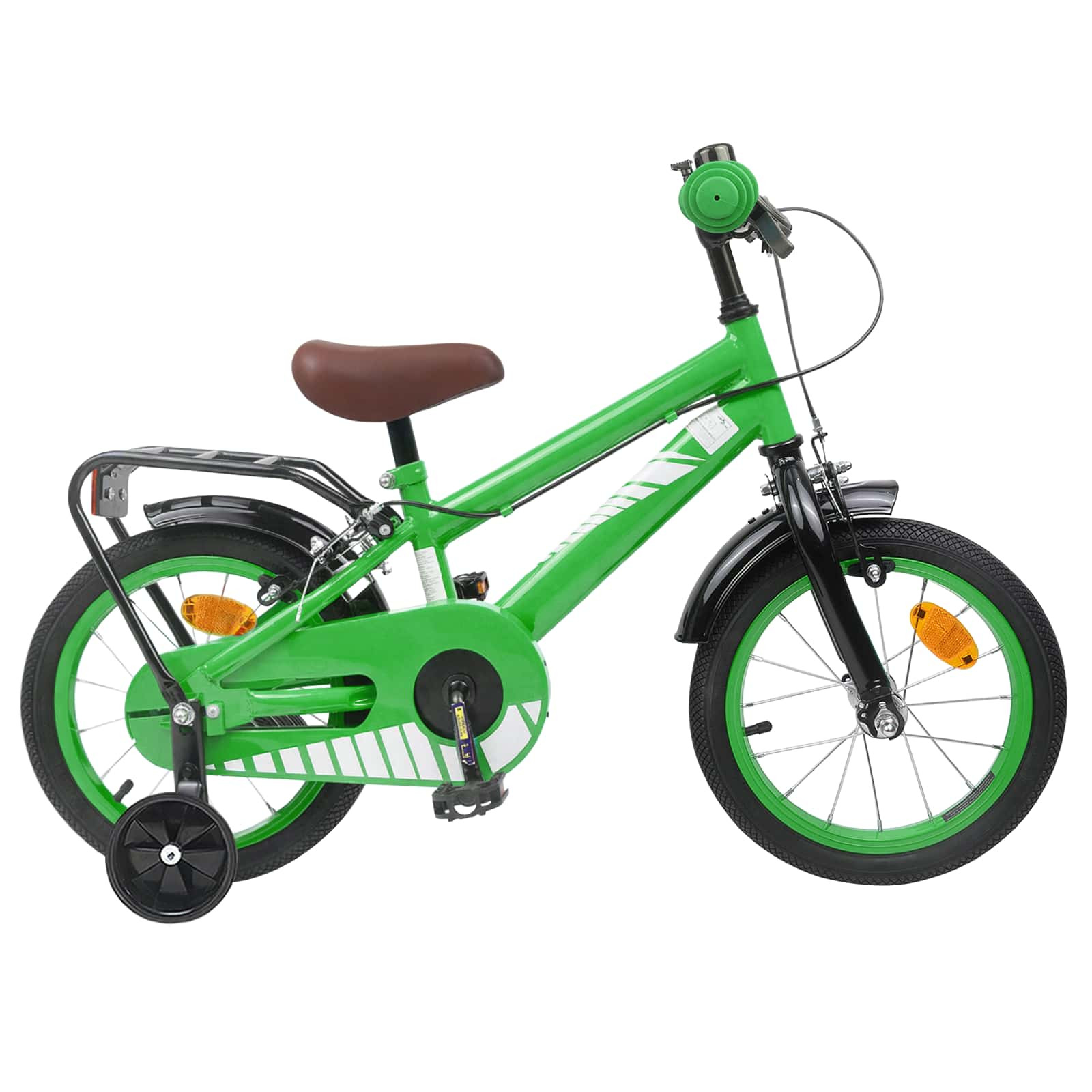 vidaXL Kinderfahrrad 14 Zoll für 3-5 Jahre alt Grün