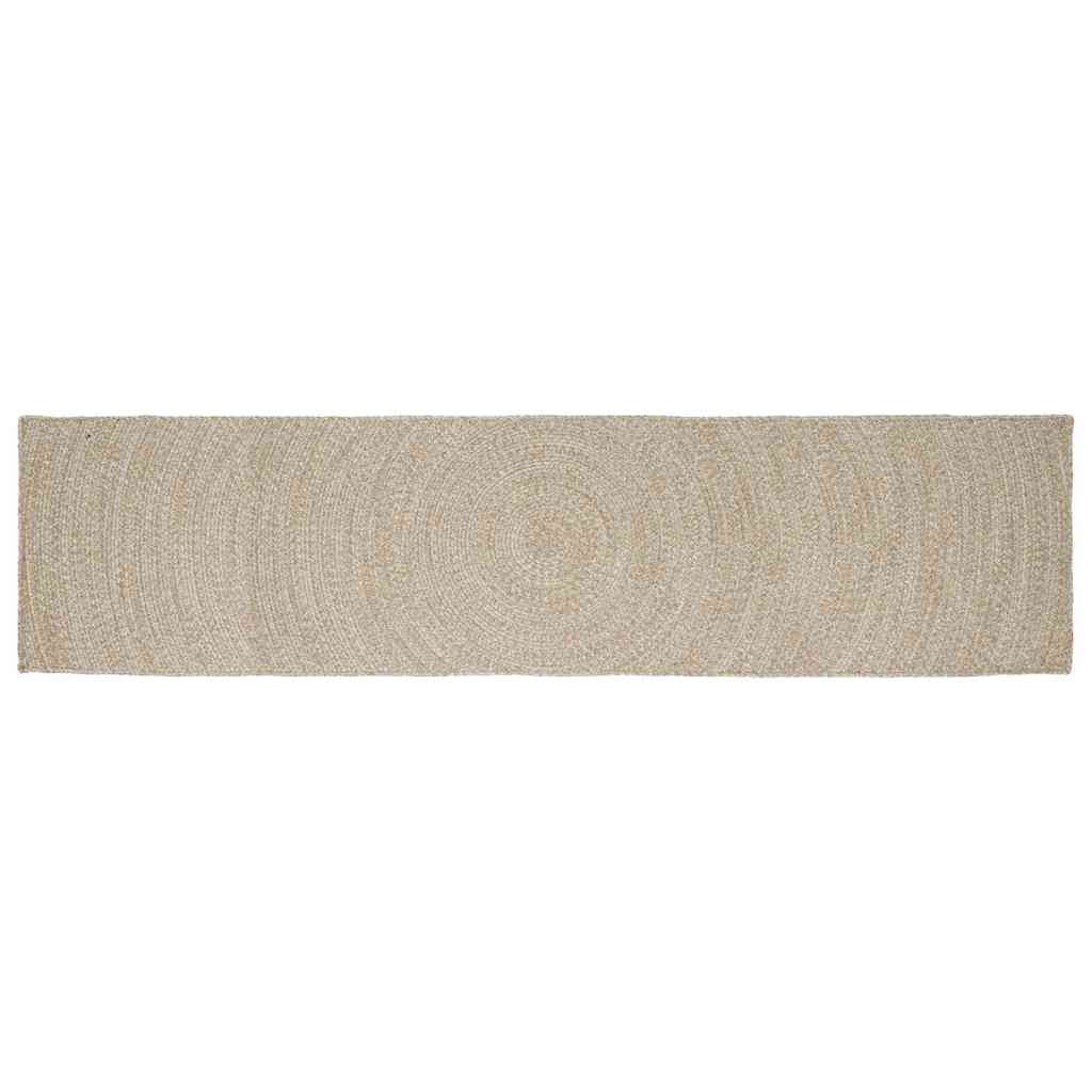 vidaXL Bereichsteppiche Natürlich und Weiß 80 x 400 cm Jute