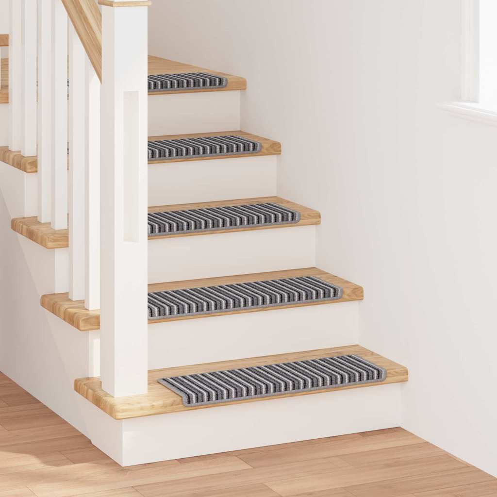 vidaXL Selbstklebende Treppenschoner 15 pcs Grau 65 x 21 x 4 cm
