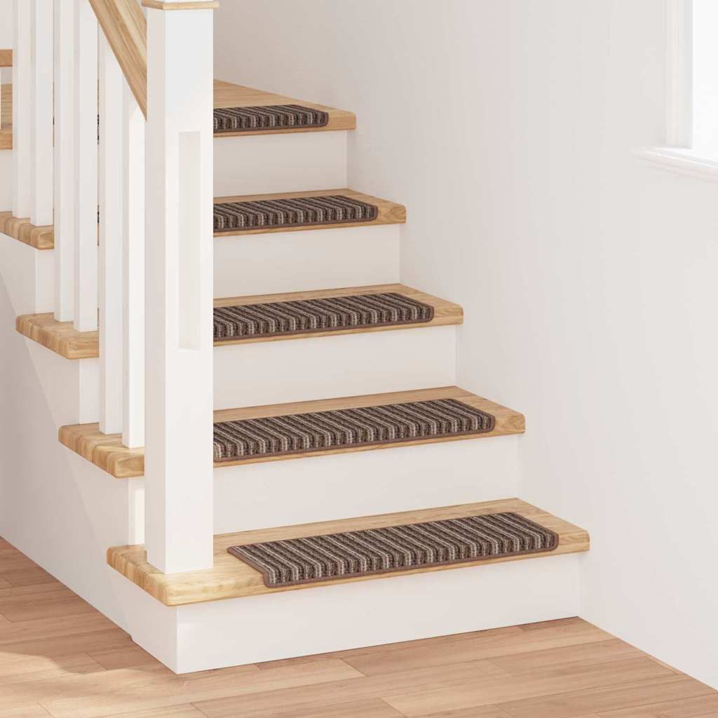 vidaXL Selbstklebende Treppenschoner 15 pcs Braun 65 x 21 x 4 cm