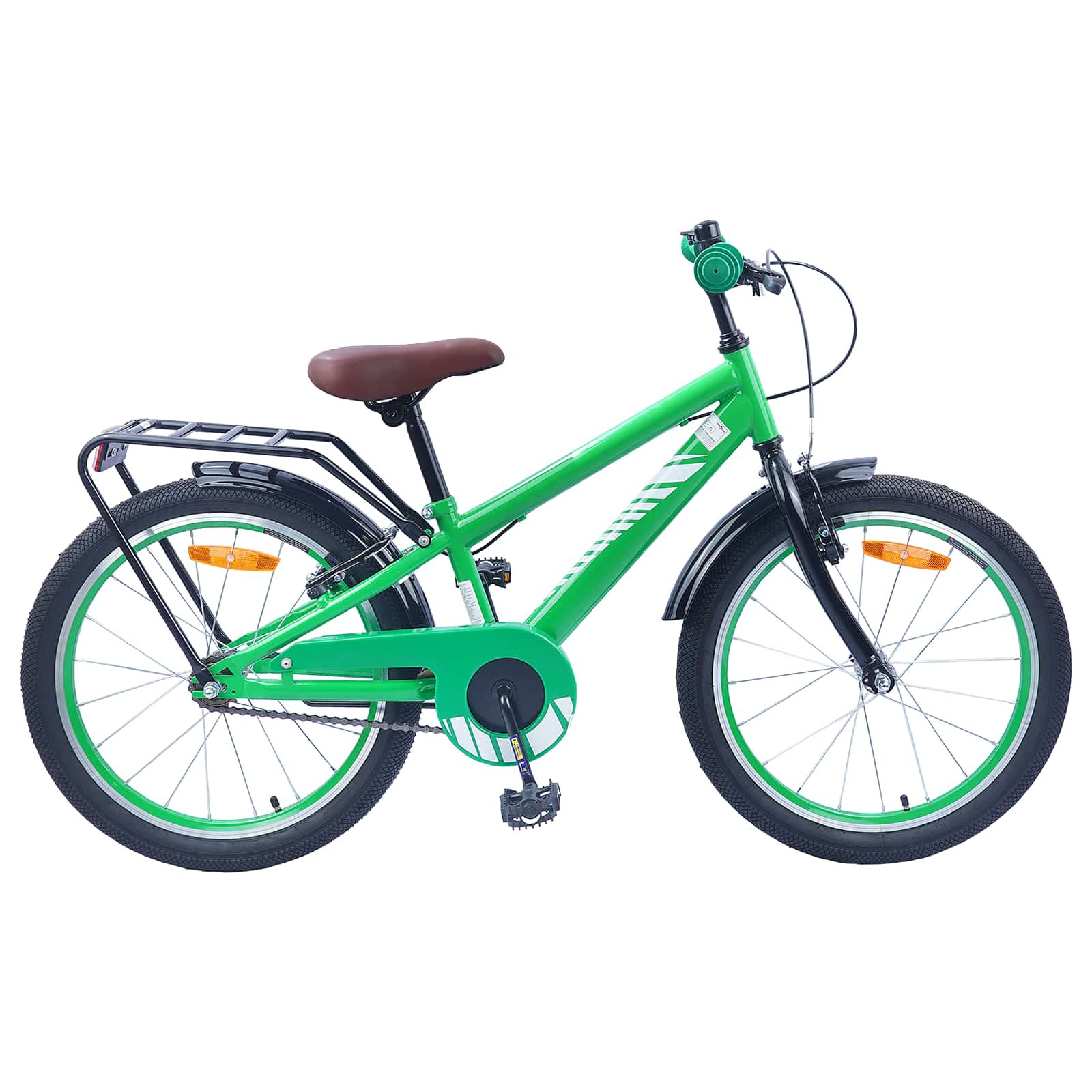 vidaXL Kinderfahrrad 18 Zoll für 5-7 Jahre alt Grün