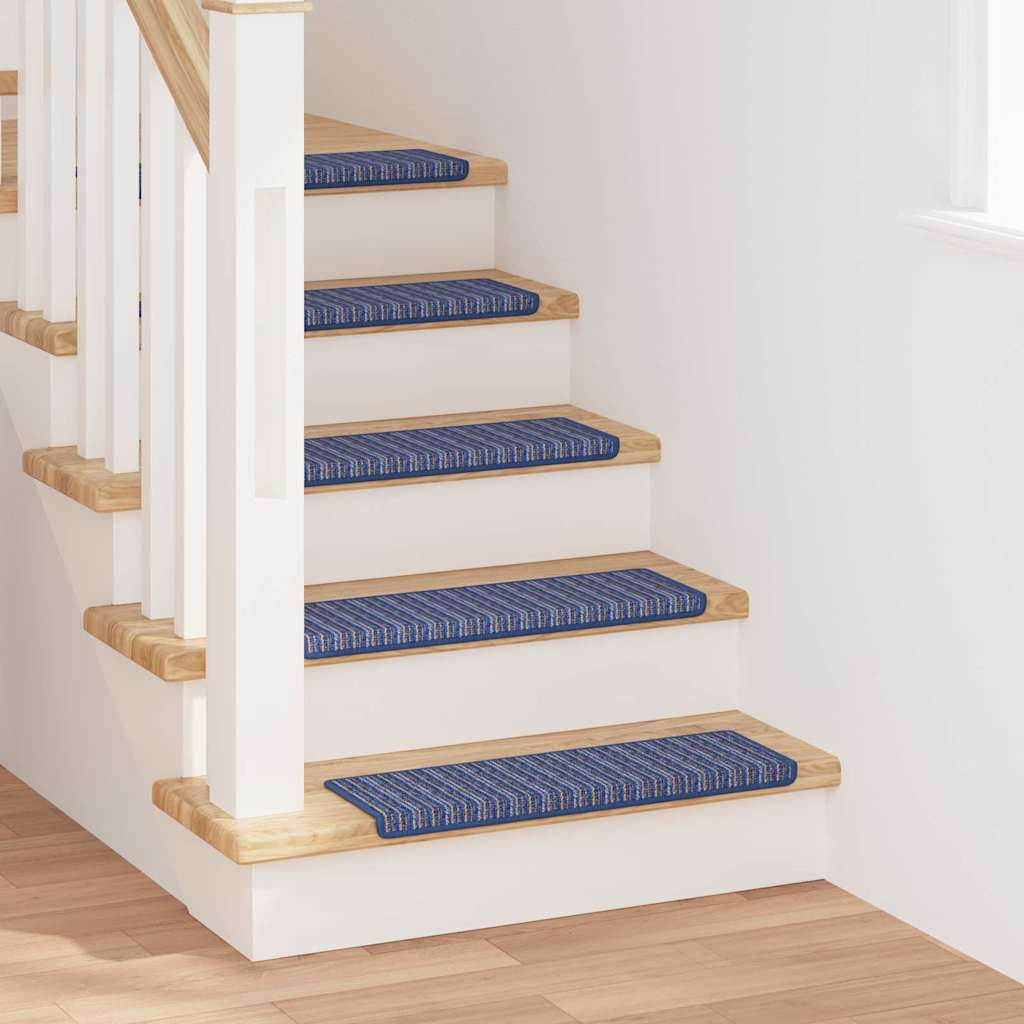 vidaXL Selbstklebende Treppenschoner 15 pcs Blau 65 x 21 x 4 cm