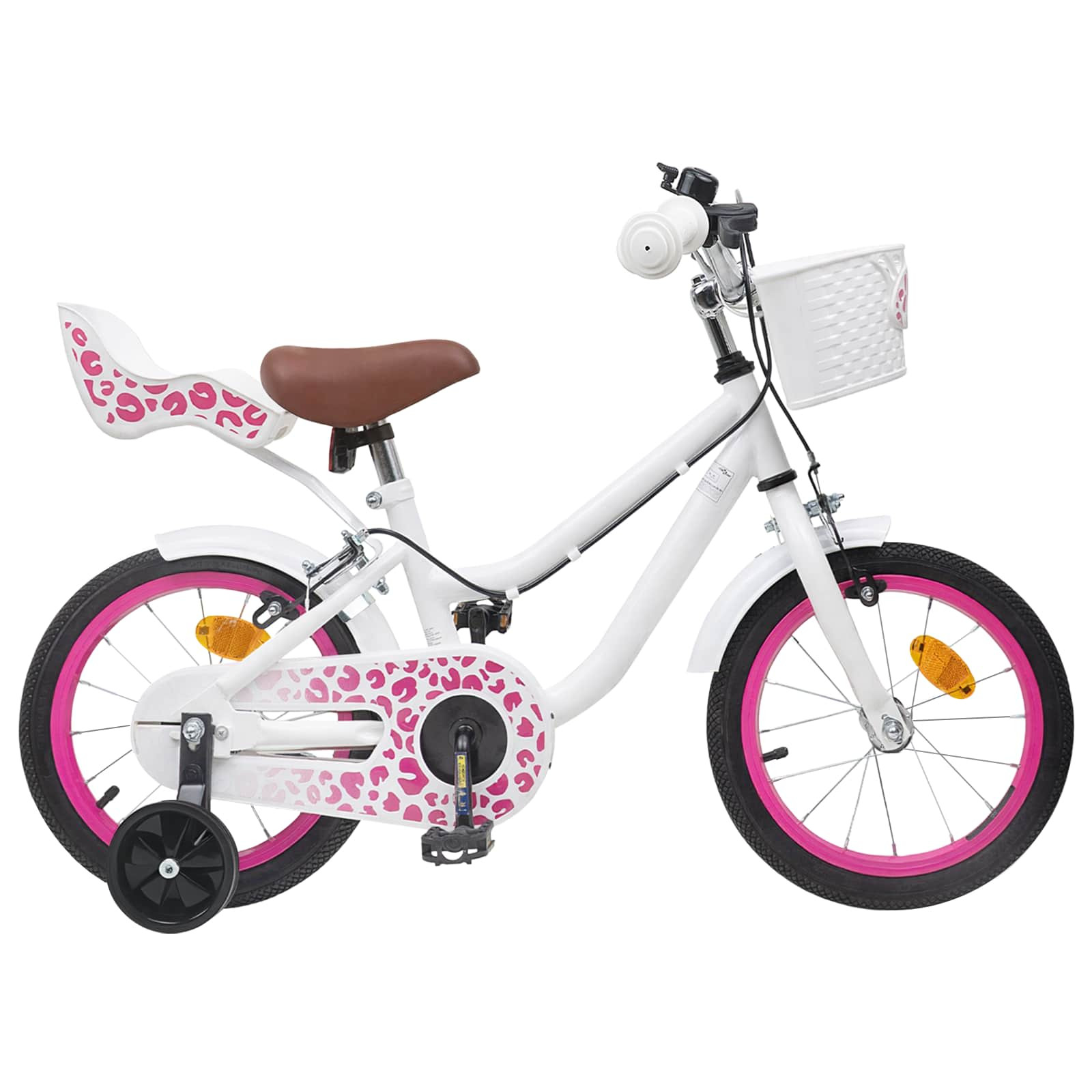 vidaXL Kinderfahrrad Mit Stützrädern 14 Zoll für 3-5 Jahre alt Weiß