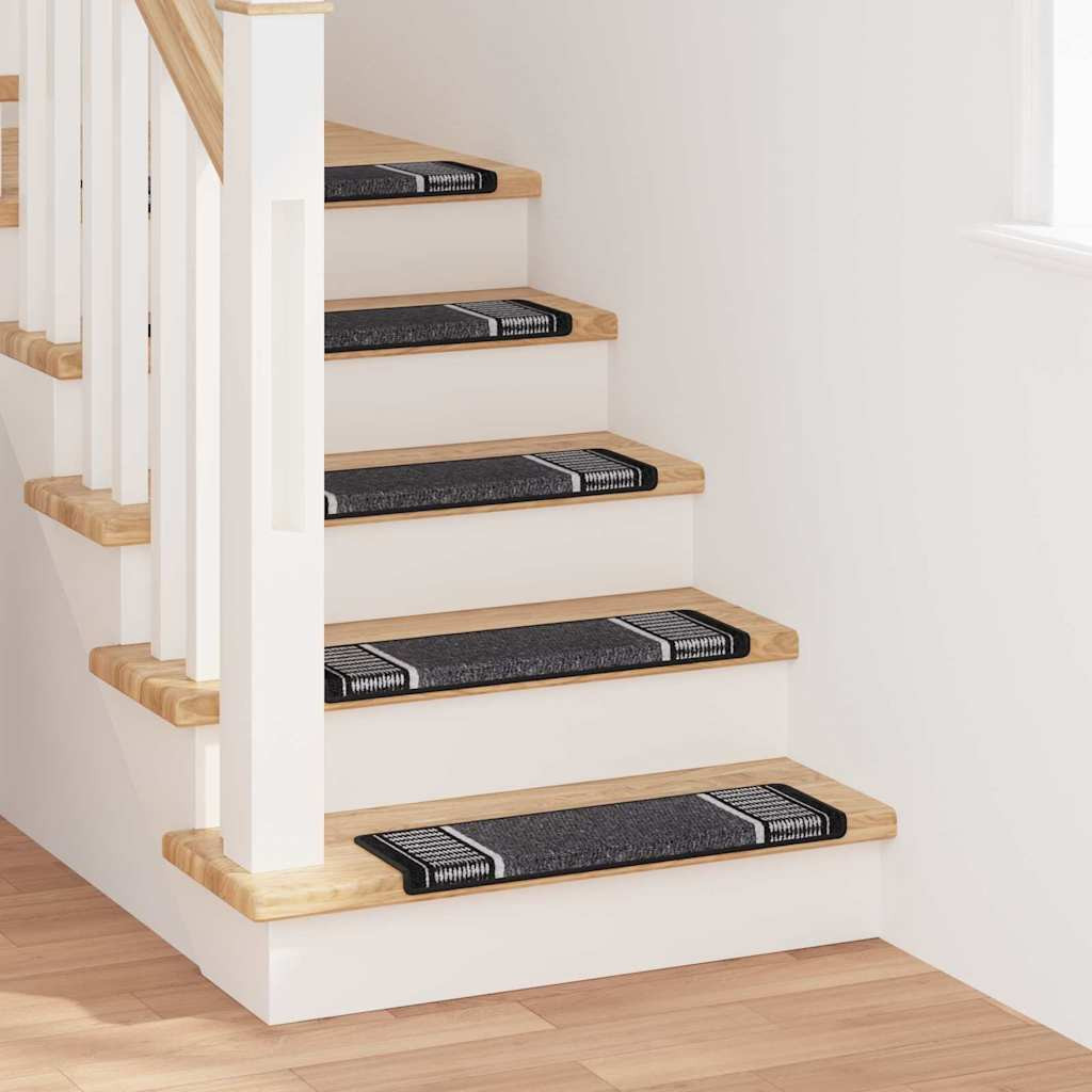 vidaXL Selbstklebende Treppenschoner 15 pcs Anthrazit 65 x 21 x 4 cm