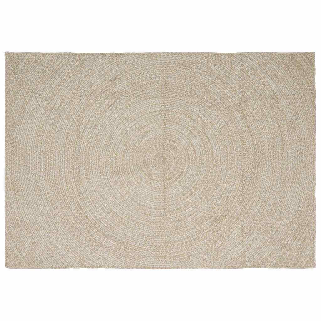 vidaXL Bereichsteppiche Natürlich und Weiß 200 x 290 cm Jute