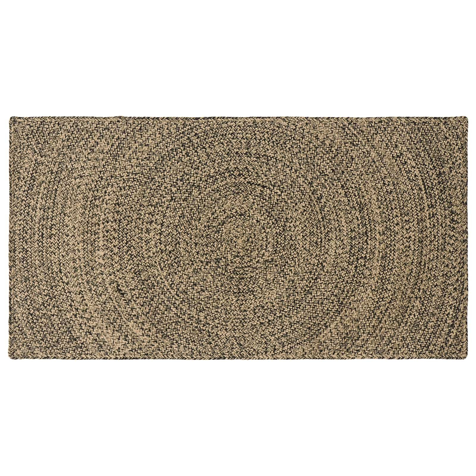 vidaXL Bereichsteppiche Natürlich und Schwarz 60 x 110 cm Jute
