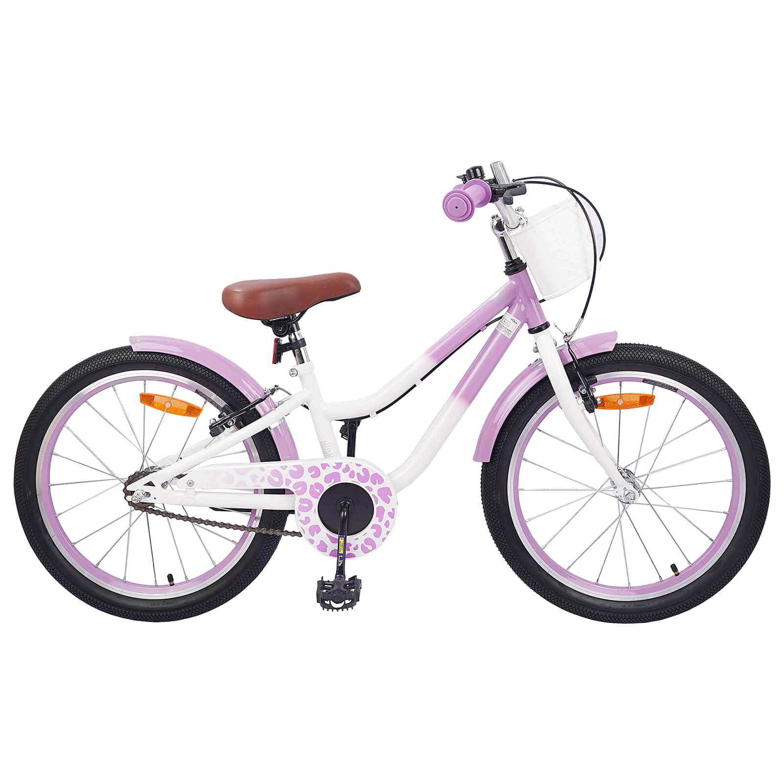 vidaXL Kinderfahrrad Mit Stützrädern 18 Zoll für 5-7 Jahre alt Lila