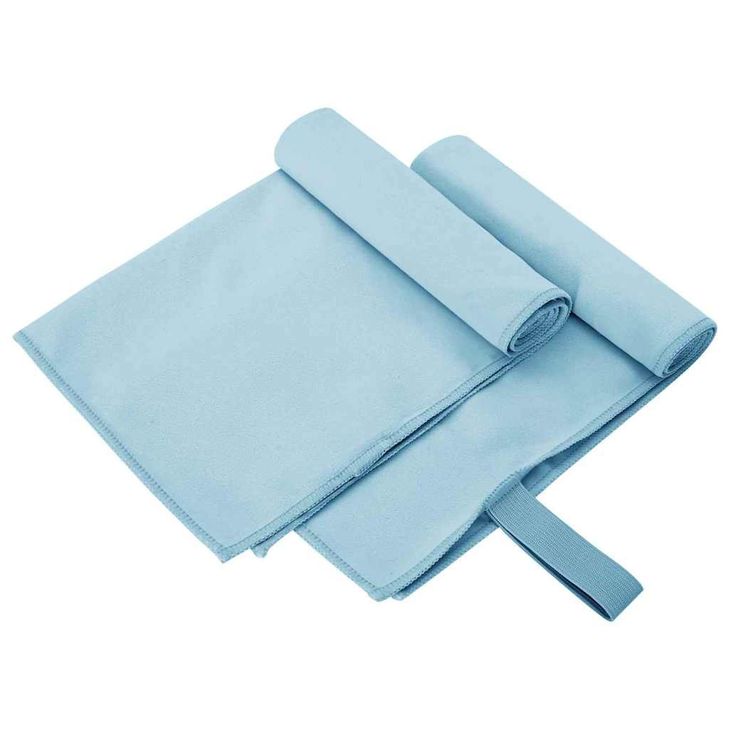 vidaXL Sporthandtücher 2 pcs Blau 50 x 30 cm Polyester und Polyamid