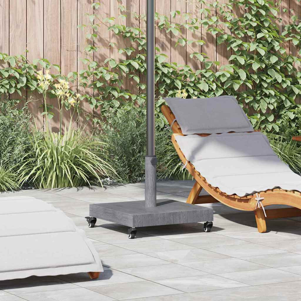 vidaXL Sonnenschirmständer Dunkelgrau Holzlook 45 x 45 x 31,5 cm