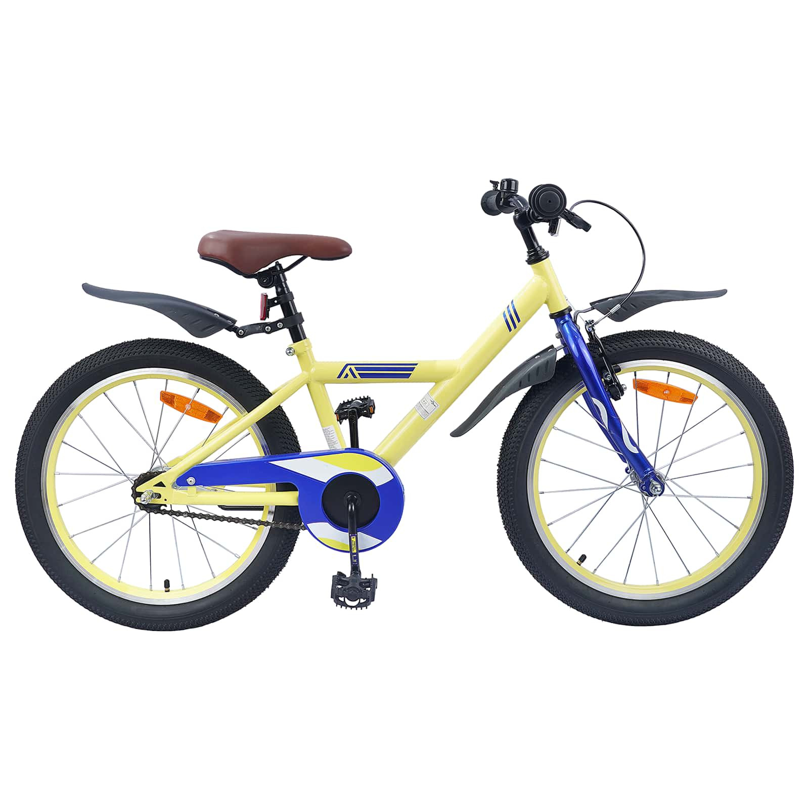 vidaXL Kinderfahrrad 18 Zoll für 5-7 Jahre alt Gelb