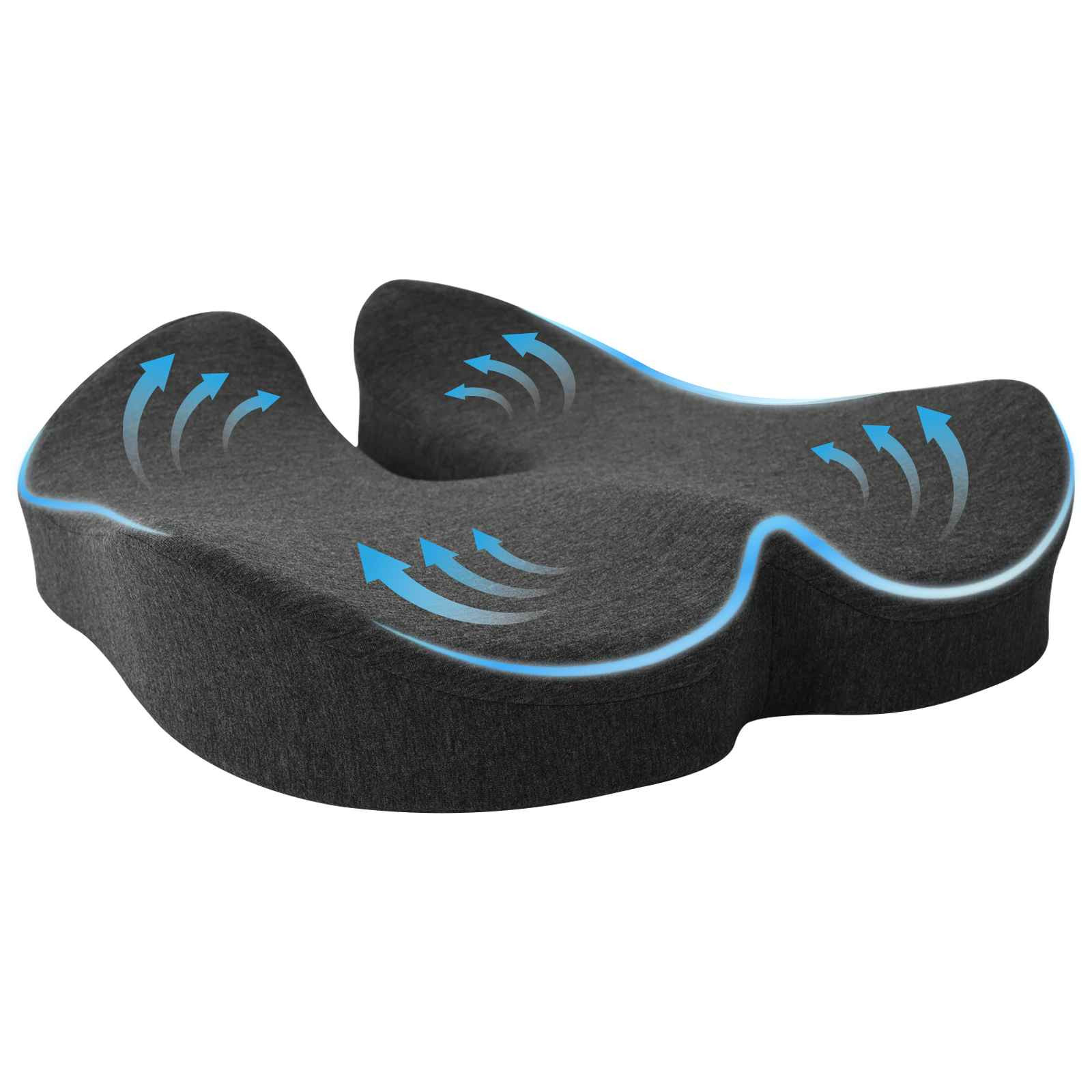 vidaXL Sitzkissen Einfarbig Dunkelgrau 50 x 43 x 10 cm Viscoschaum