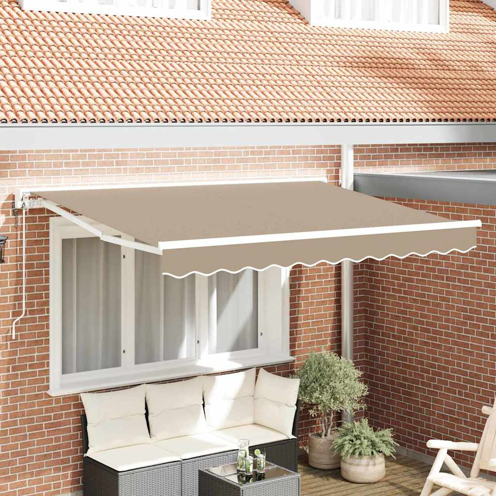 vidaXL Markisenrahmen Beige 300 x 200 cm Polyester mit PU-Beschichtung