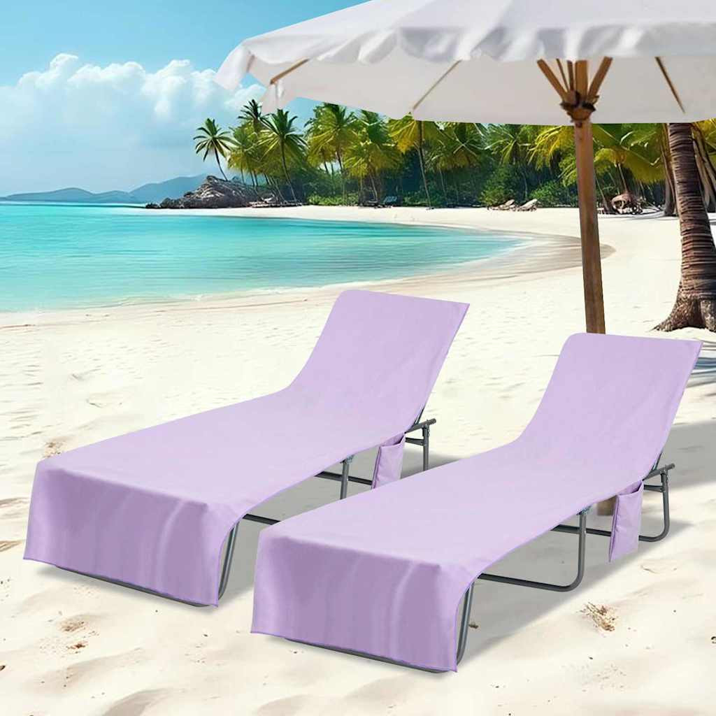 vidaXL Sonnenliege-Tücher 2 pcs Lila 210 x 75 cm