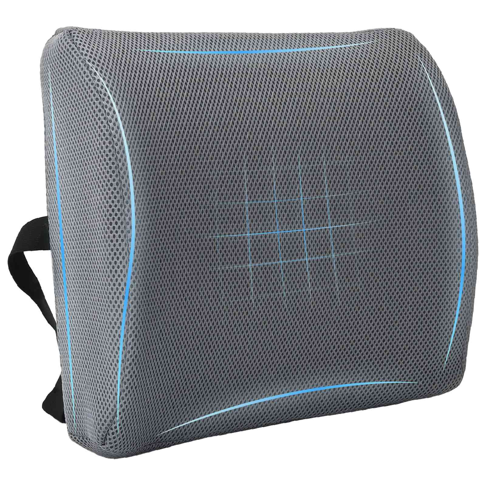 vidaXL Rückenkissen Grau Viscoschaum 36 x 30 x 12 cm
