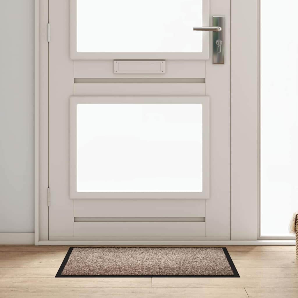 vidaXL Fußmatte Beige 80 x 60 x 1,2 cm Teddystoff