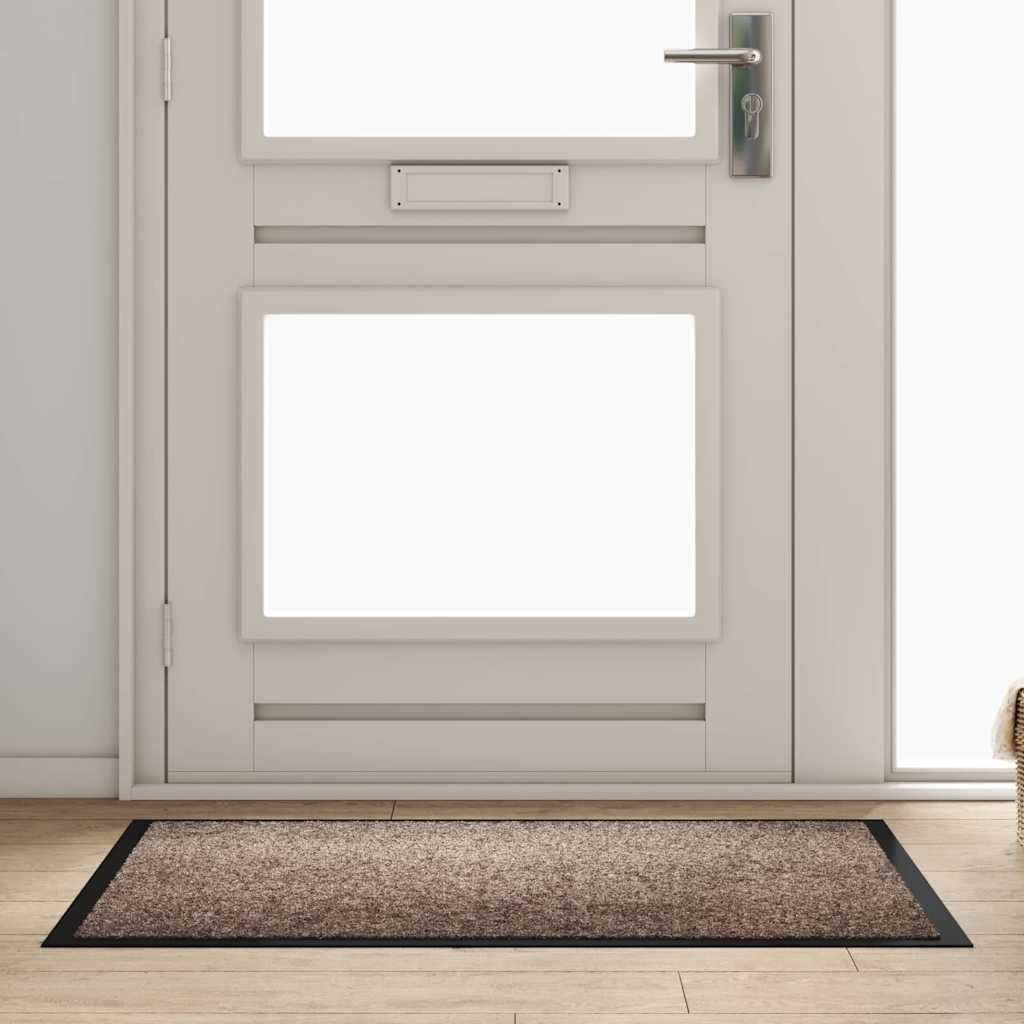 vidaXL Fußmatte Beige 120 x 80 x 1,2 cm Teddystoff